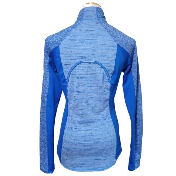Athleta Running Wild Half Zip Macaw Blue Heather Womens Small - Picture 3 of 13
